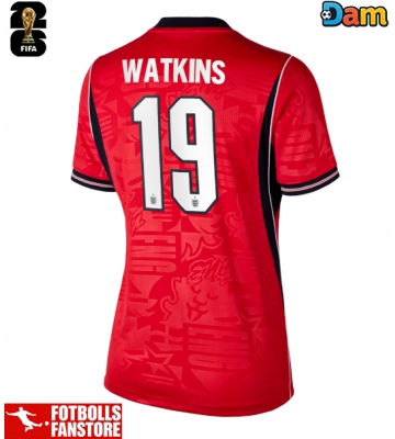 England Ollie Watkins #19 Bortatröja Dam VM 2026 Kortärmad